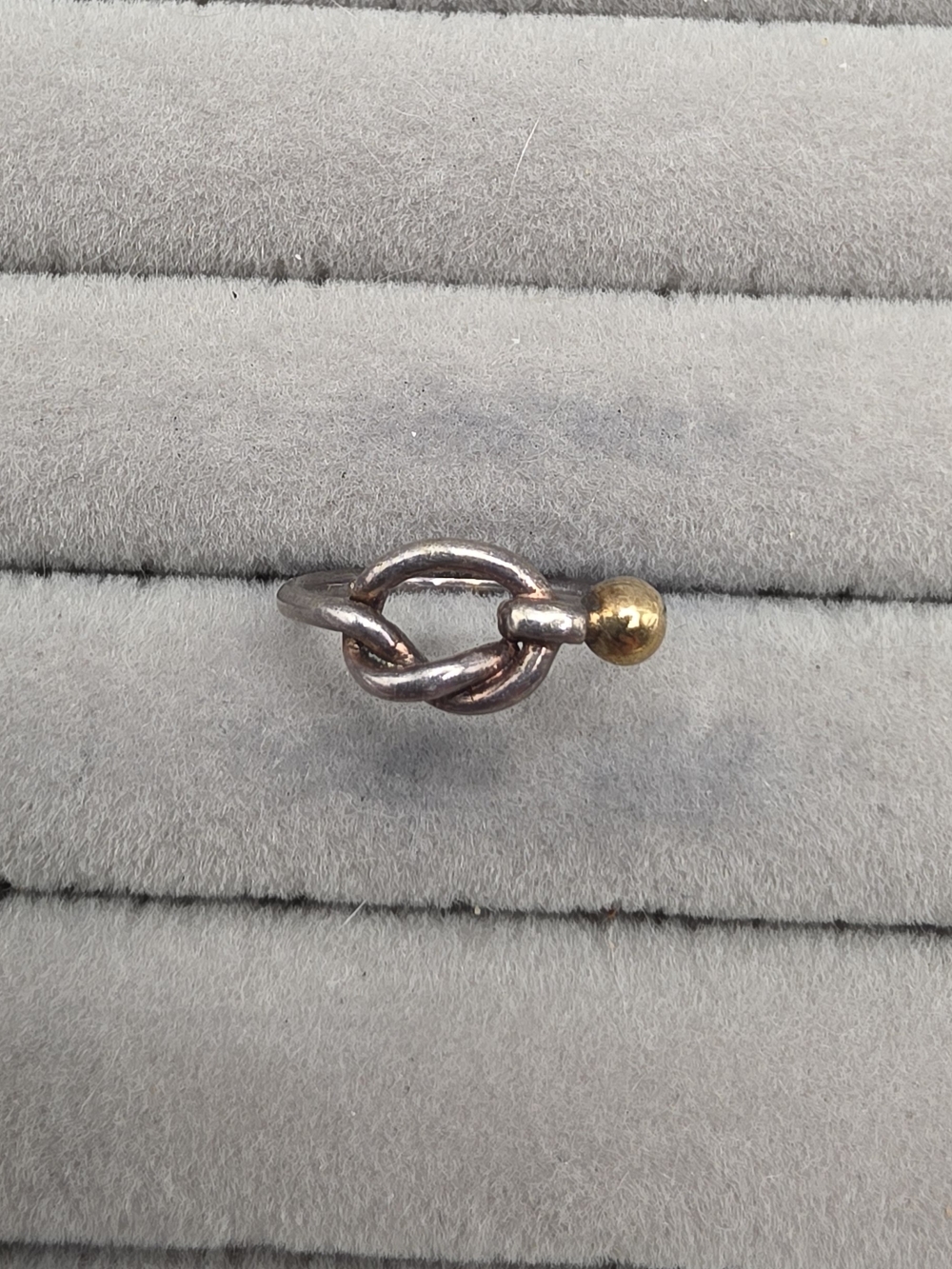 Gold and Silver Knot Accent Women's Ring
